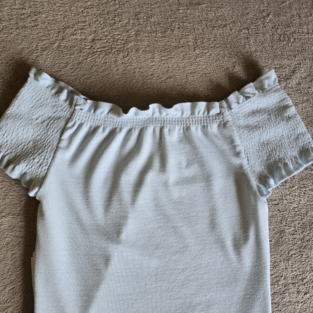 Marc Cain off the shoulder short sleeve fitted top size N1 - Picture 9 of 16